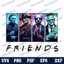 friends horror characters png, horror movie killers png, scary png, halloween png, friend horror png