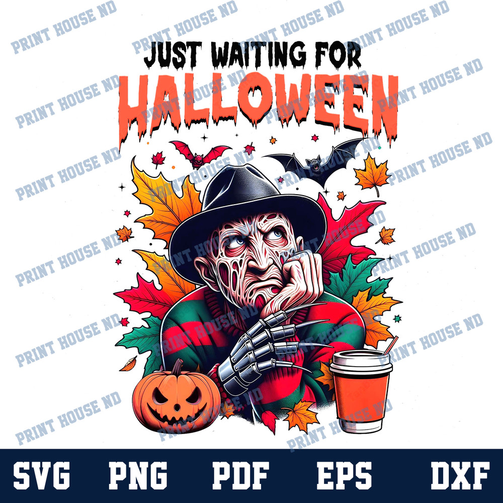 Just Waiting For Halloween Png Waiting For Halloween Png Funny Horror Character Png Horror Movie Png Svg 0