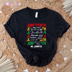 juneteenth women: afro fashion tops, black pride t-shirts, customizable empowering tees