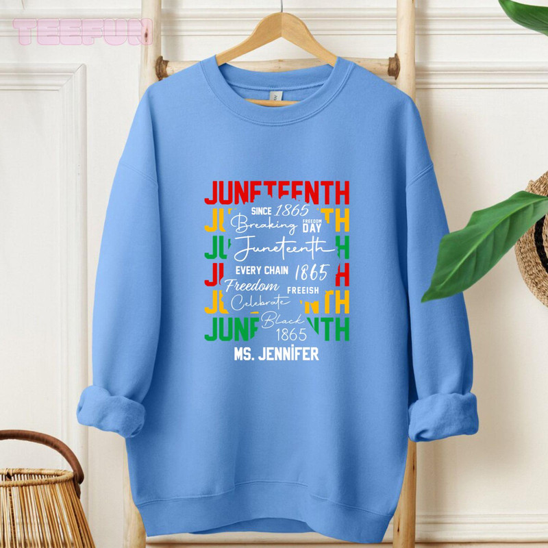 (Personalized) - Juneteenth Women_original_Hoodie_Blue.jpg