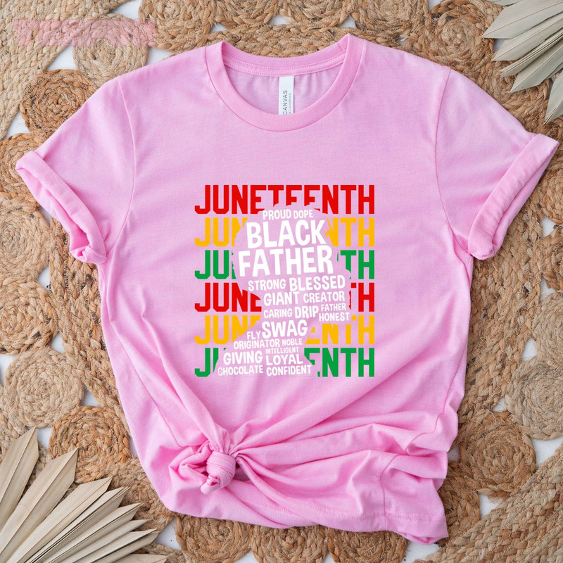 Juneteenth Men Typography_original_Classic T-Shirt_Pink.jpg
