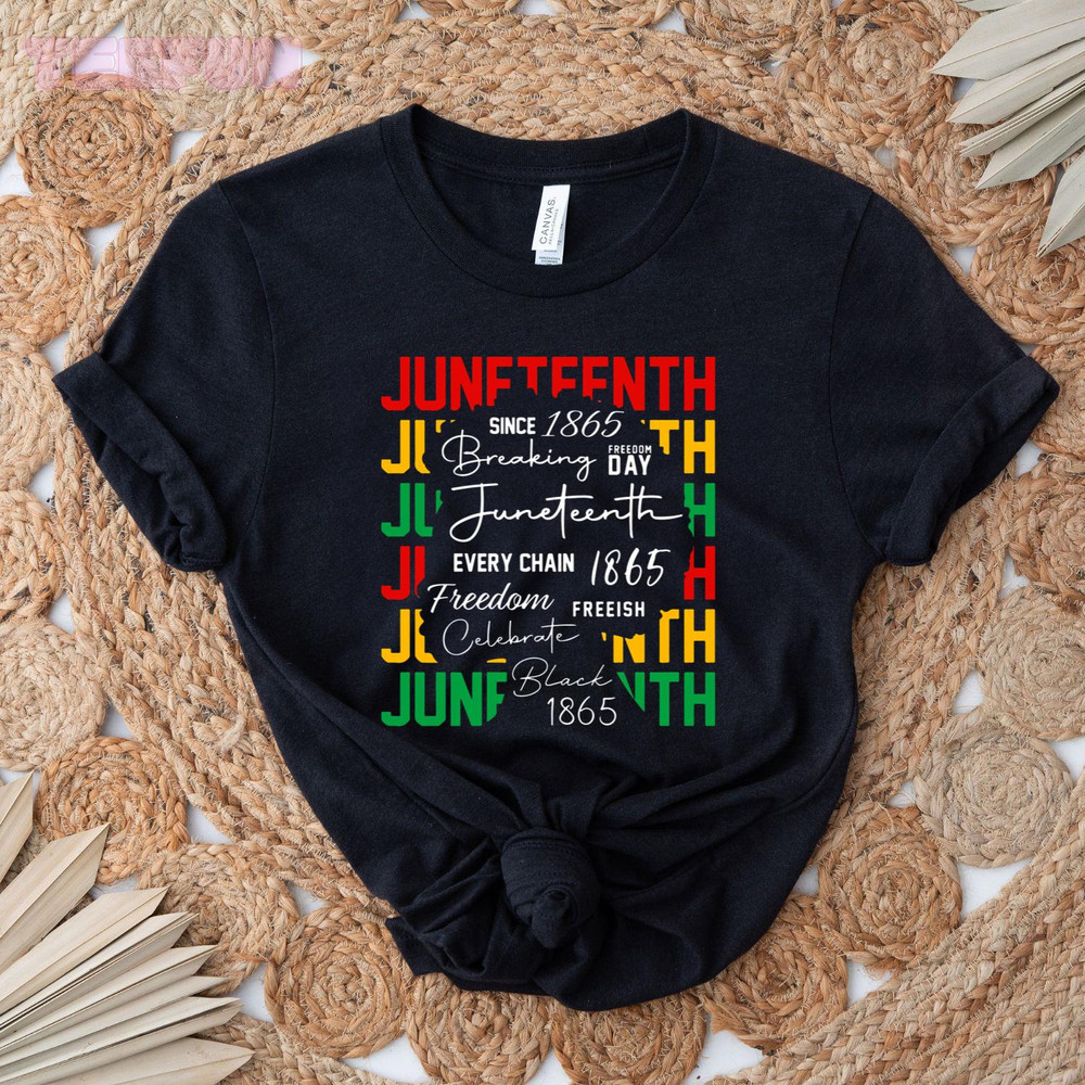 Juneteenth Women Typography_original_Classic T-Shirt_Black.jpg