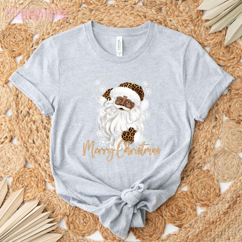 Leopard Black Santa - Merry Christmas_original_Classic T-Shirt_Gray.jpg