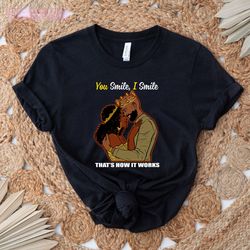 you smile i smile: funny smiley face tee, happiness inspired t-shirt, positive vibes top