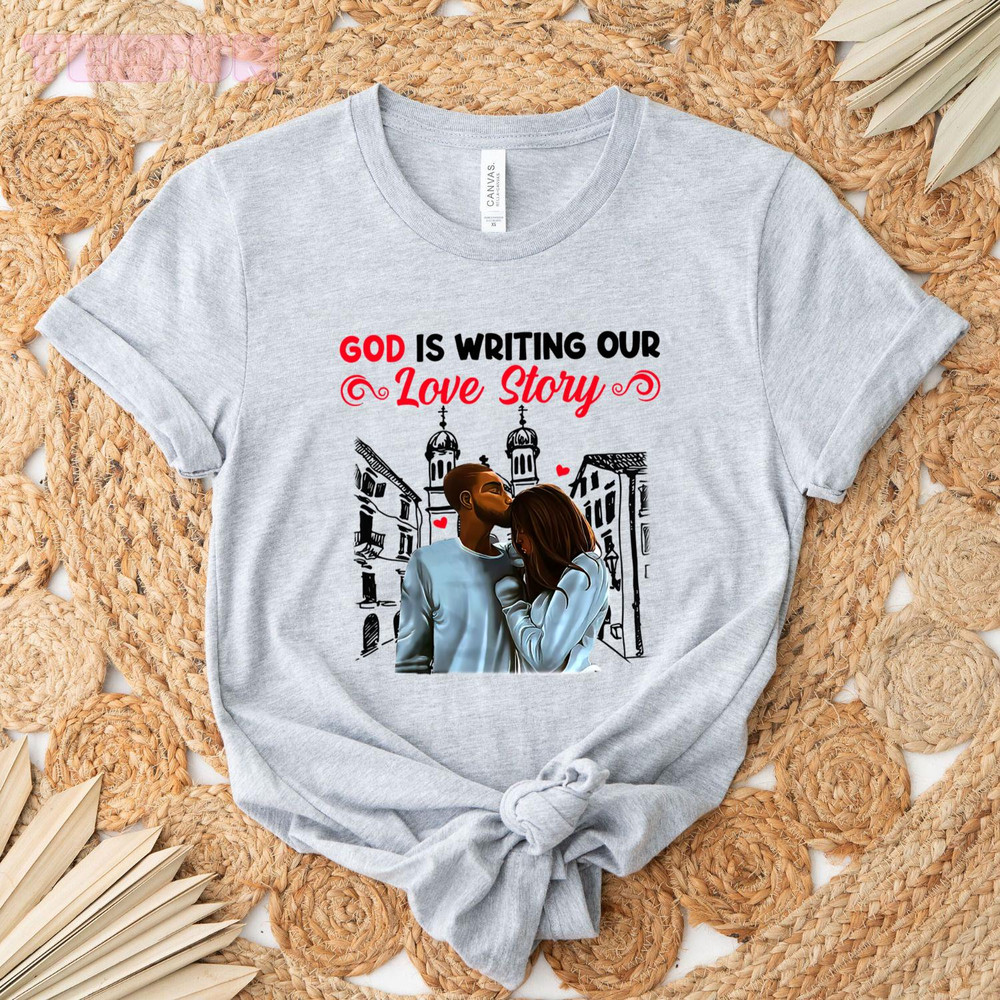 God is writing our_regular_Classic T-Shirt_Gray.jpg