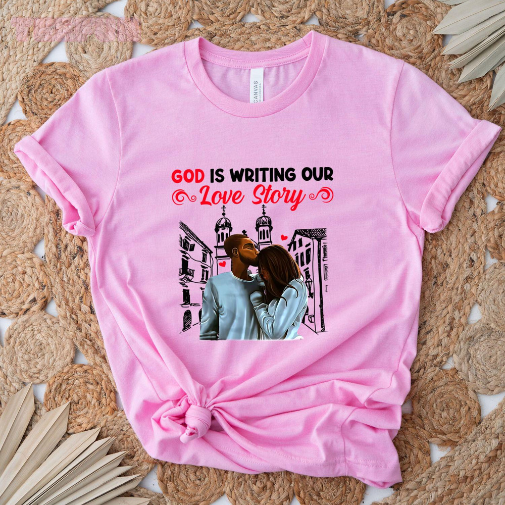 God is writing our_regular_Classic T-Shirt_Pink.jpg