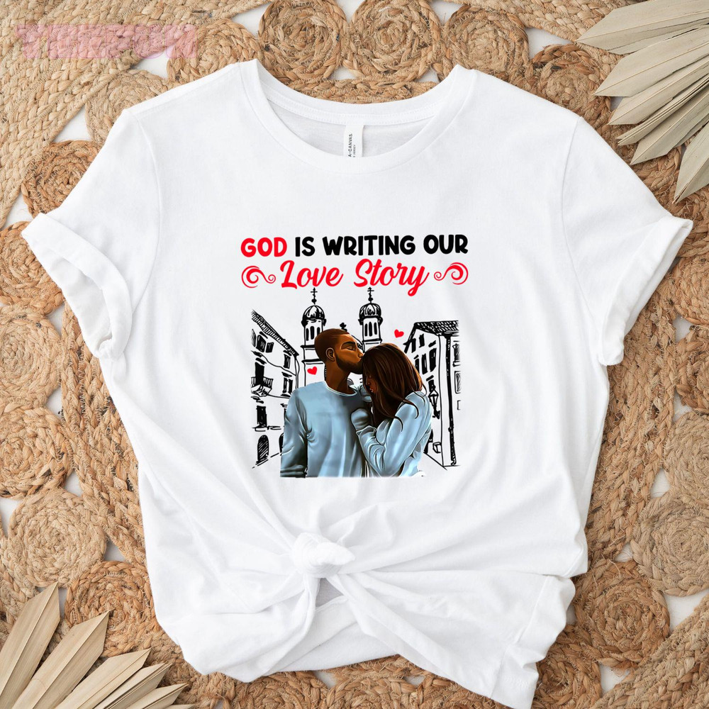 God is writing our_regular_Classic T-Shirt_White.jpg