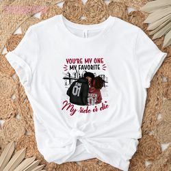 you're my one my favorite: romantic couple t-shirts, love inspired tops, matching his and hers apparel, heart design tee
