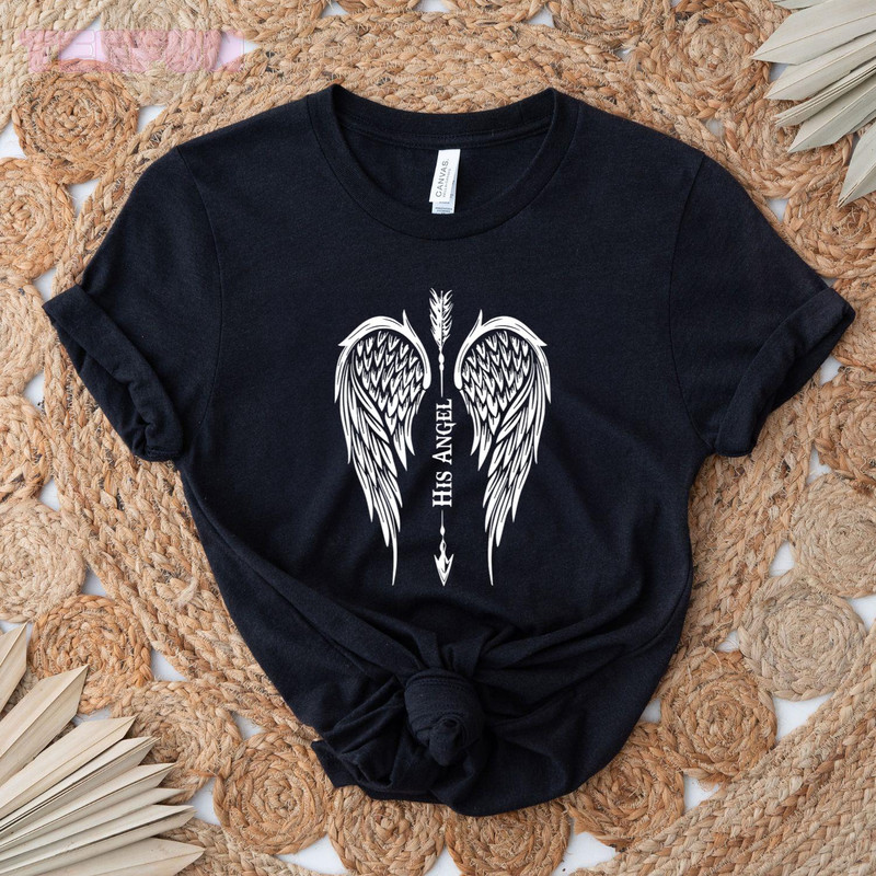 His Angel - Perfect Couple Matching Shirts_original_Classic T-Shirt_Black.jpg