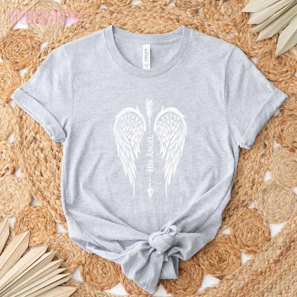 His Angel - Perfect Couple Matching Shirts_original_Classic T-Shirt_Gray.jpg