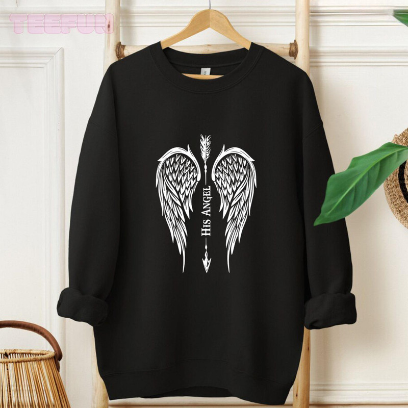 His Angel - Perfect Couple Matching Shirts_original_Hoodie_Black.jpg