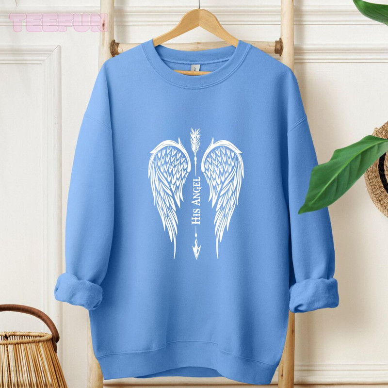 His Angel - Perfect Couple Matching Shirts_original_Hoodie_Blue.jpg