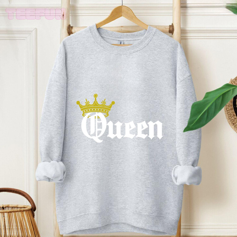 Queen-King - Perfect Couple Matching Shirts_original_Hoodie_Gray.jpg