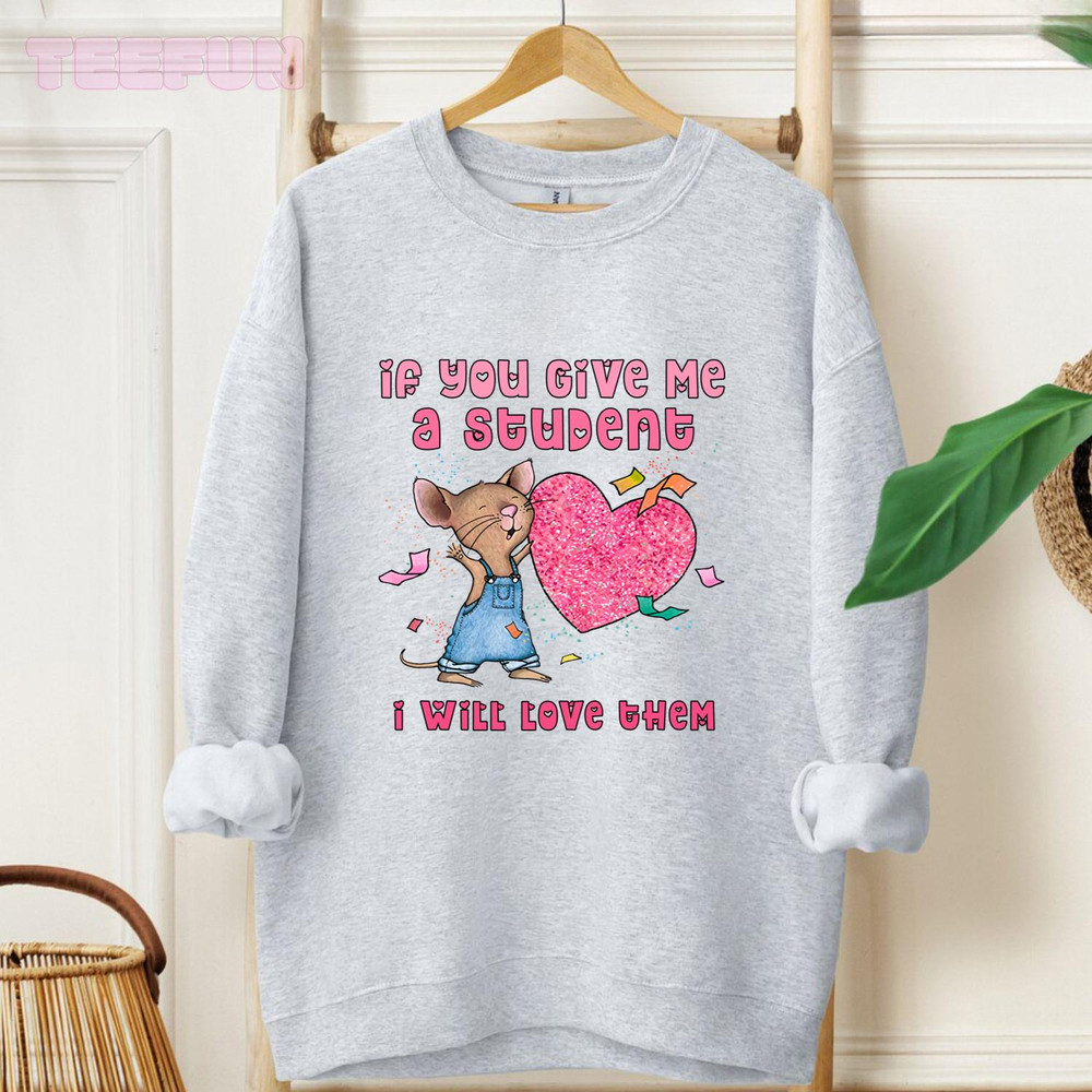 If you give me a student I will love them Valentine Mouse_original_Hoodie_Gray.jpg
