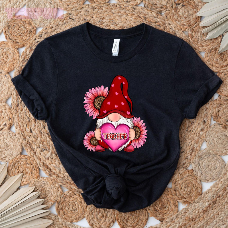 Teacher Valentine Gnome_original_Classic T-Shirt_Black.jpg