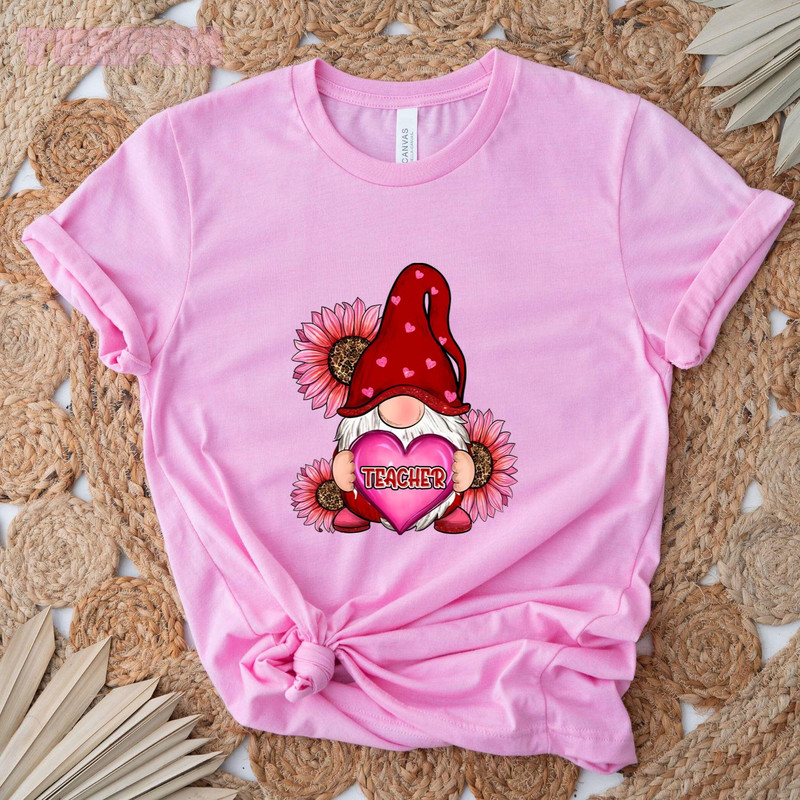 Teacher Valentine Gnome_original_Classic T-Shirt_Pink.jpg