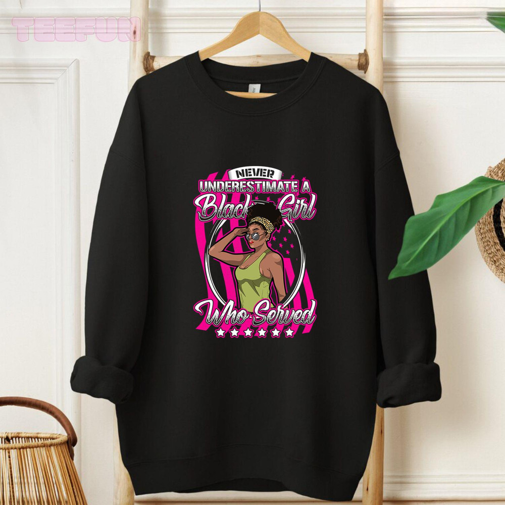 African American Military Female Veteran Black Girl US Flag_regular_Hoodie_Black.jpg