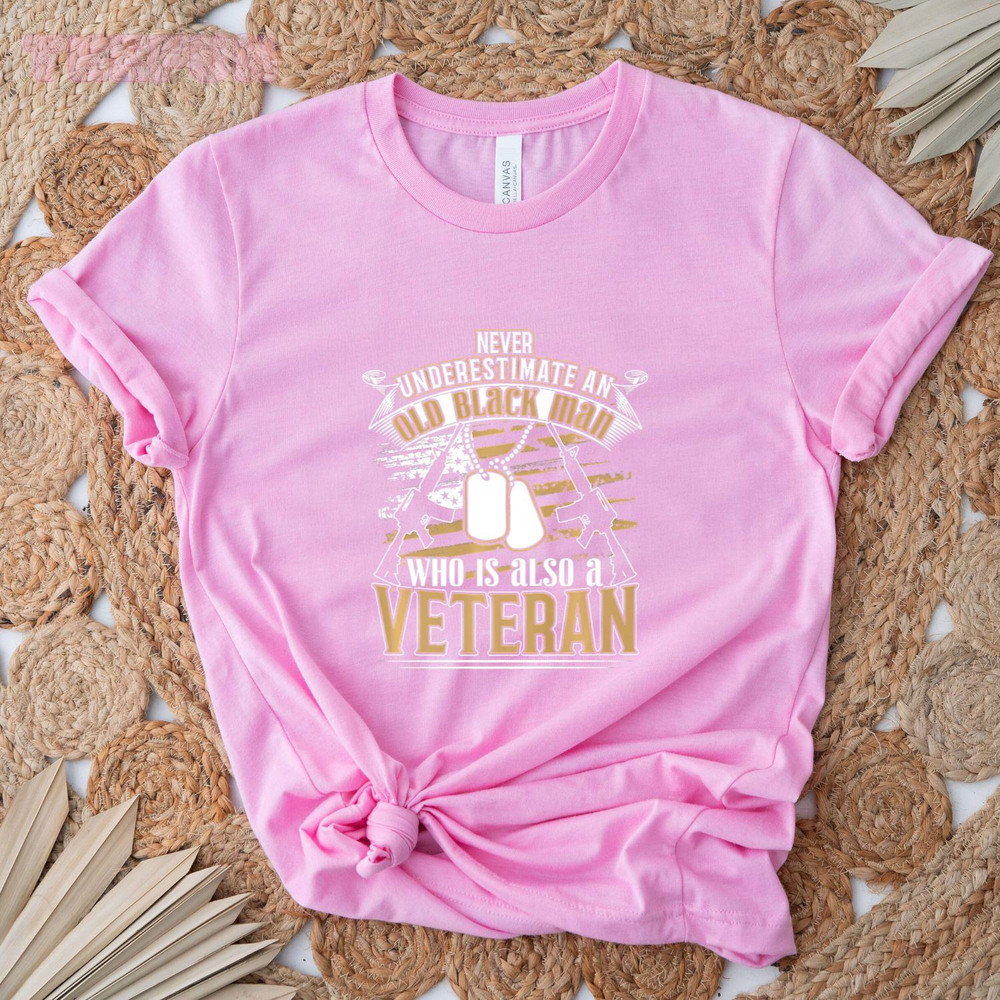 African American Military Veteran Black History design_regular_Classic T-Shirt_Pink.jpg