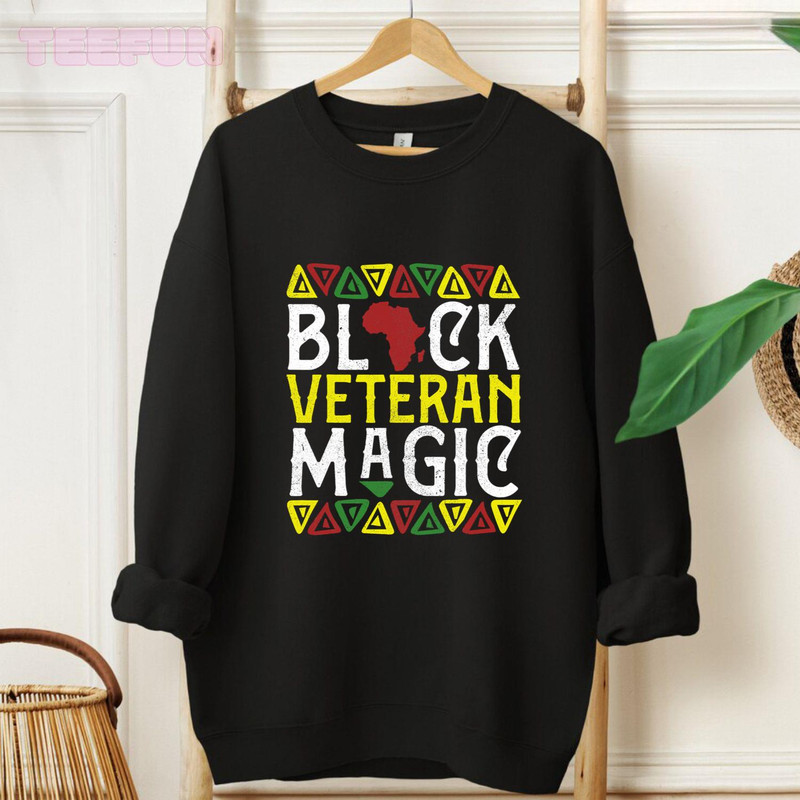 Afro Black Veteran Magic Apparel, African American Melanin_regular_Hoodie_Black.jpg
