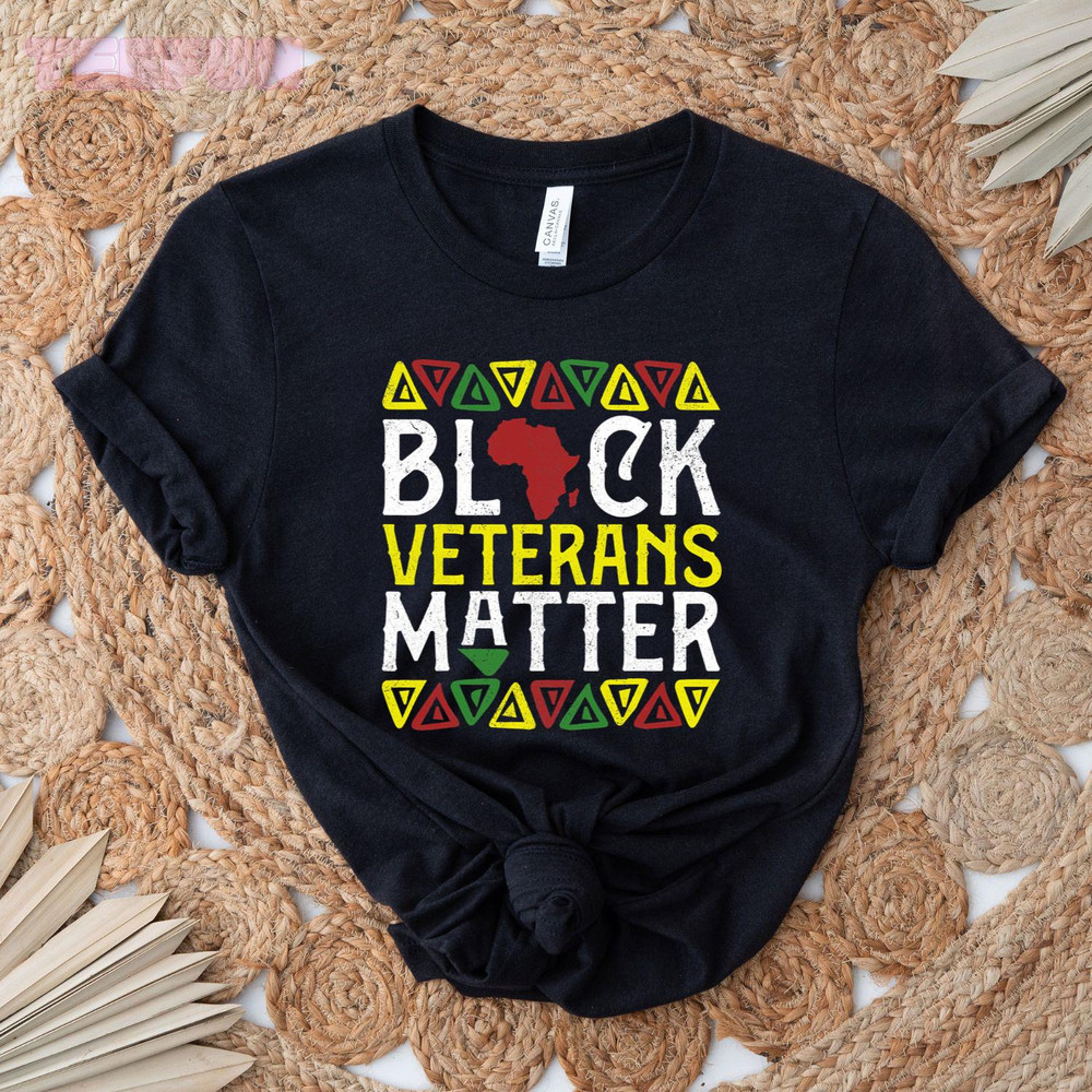 Afro Black Veterans Matter Apparel, African American Melanin_original_Classic T-Shirt_Black.jpg