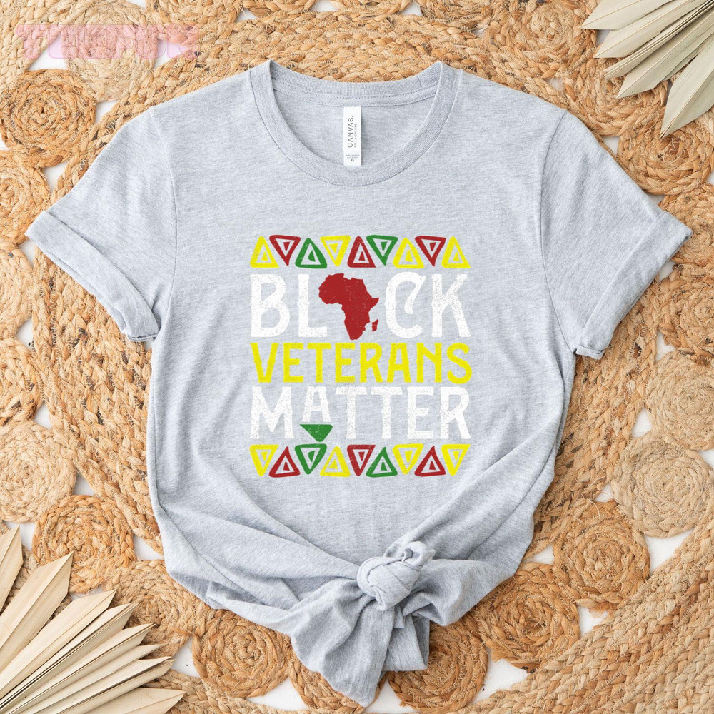 Afro Black Veterans Matter Apparel, African American Melanin_original_Classic T-Shirt_Gray.jpg