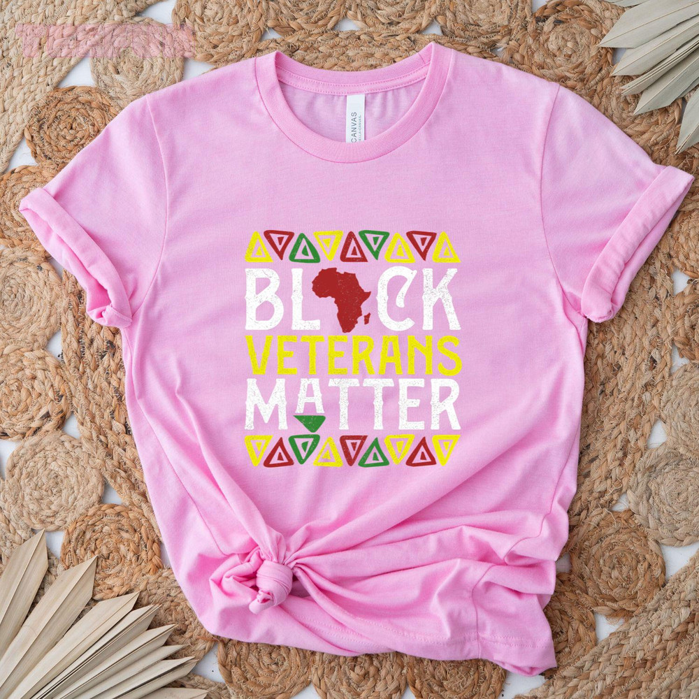 Afro Black Veterans Matter Apparel, African American Melanin_original_Classic T-Shirt_Pink.jpg