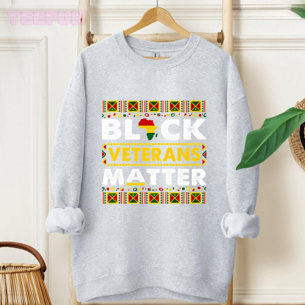 Black Veterans Matter History Month Pride African Military_regular_Hoodie_Gray.jpg