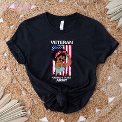 black woman army shirt: proudly serving the united states