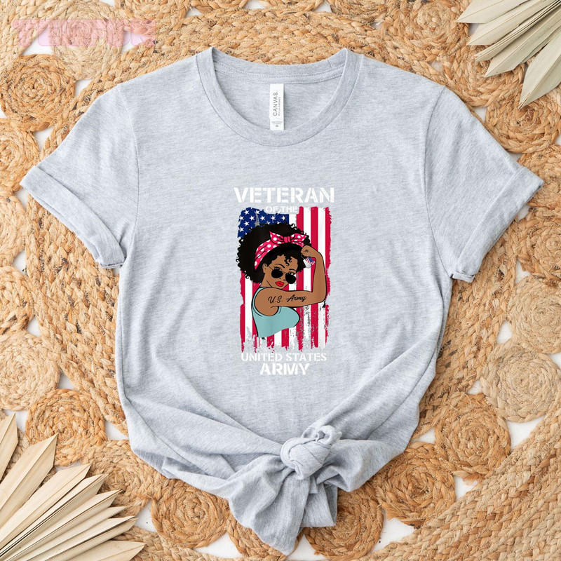 Black Woman United States Arimy_original_Classic T-Shirt_Gray.jpg