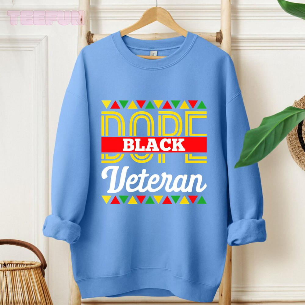 Dope Black Veteran African American Pride BLM Veteran_regular_Hoodie_Blue.jpg