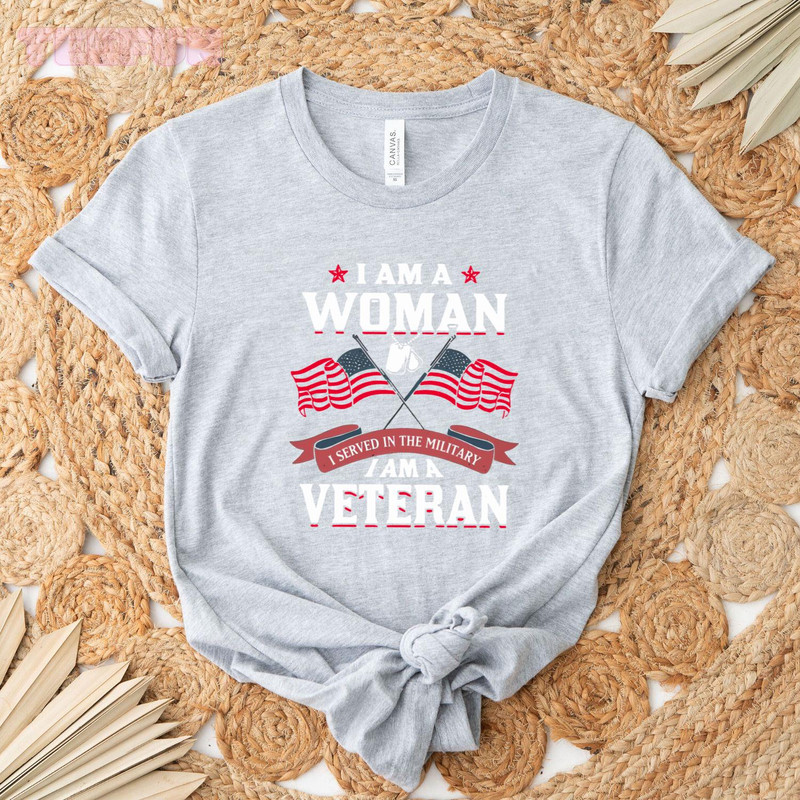 I am a Woman I am a Veteran_original_Classic T-Shirt_Gray.jpg