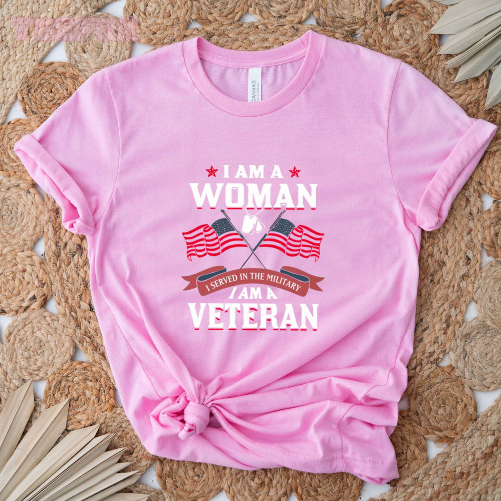 I am a Woman I am a Veteran_original_Classic T-Shirt_Pink.jpg