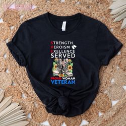 proud woman veteran: empowering, stylish, and proud - woman veteran t-shirts