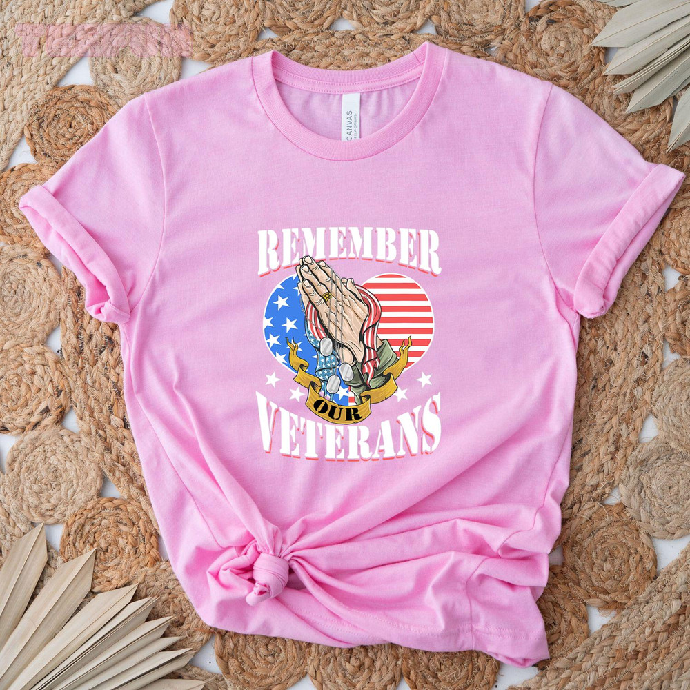 Rememner Our Veterans US Flag for Veteran Day_original_Classic T-Shirt_Pink.jpg