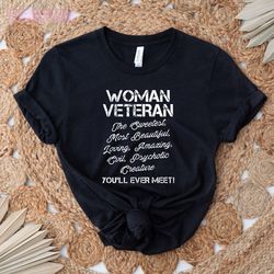 woman veteran t-shirt: honor the service of strong and courageous women in the military