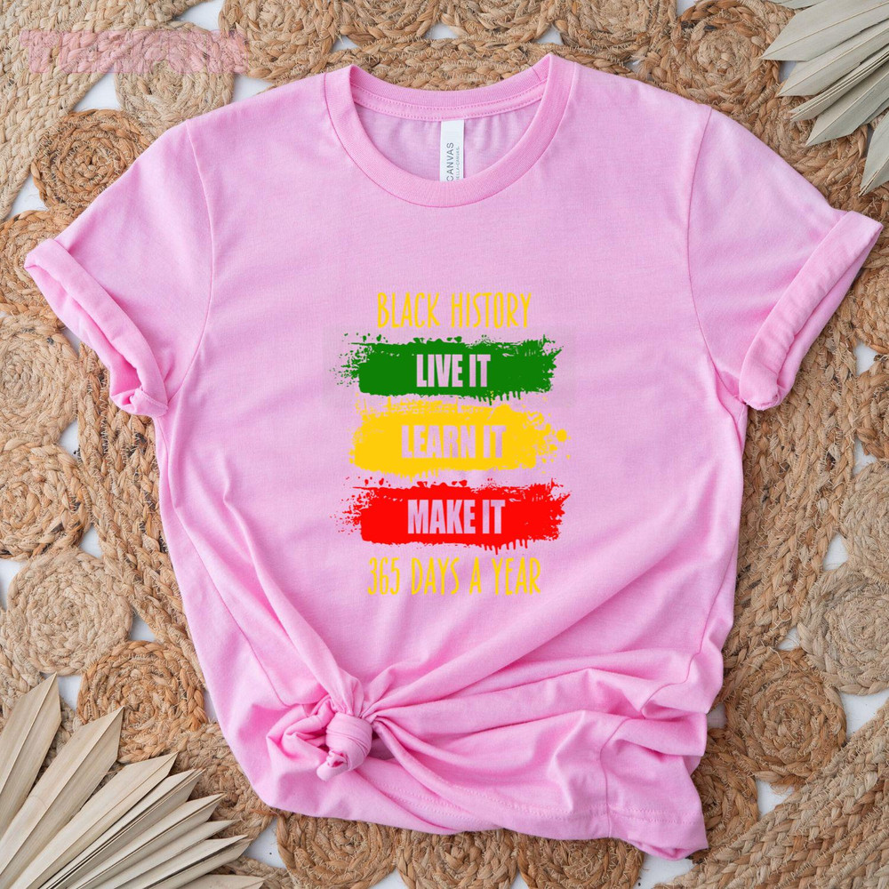 Black History 365 days a year_regular_Classic T-Shirt_Pink.jpg