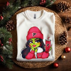 NFL Atlanta Falcons Grinch Women Football Christmas Trending 2023 Shirt