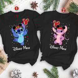 stitch and angel disney couple matching t shirt