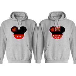 mickey and minnie couple matching hoodies