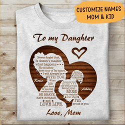 to my daughter personalized t-shirt, mug, best gifts for mother and daughter