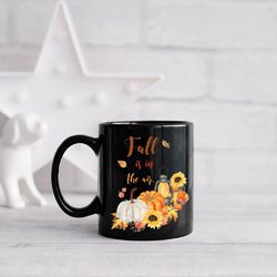 pumpkin fall coffee mug , autumn decor, cute coffee mug