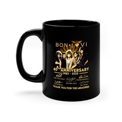 bon jovi 40th anniversary 1983-2023 memories mug mug funny gift mug funny coffee mug