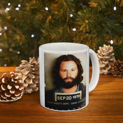 jim morrison mugshot coffee mug