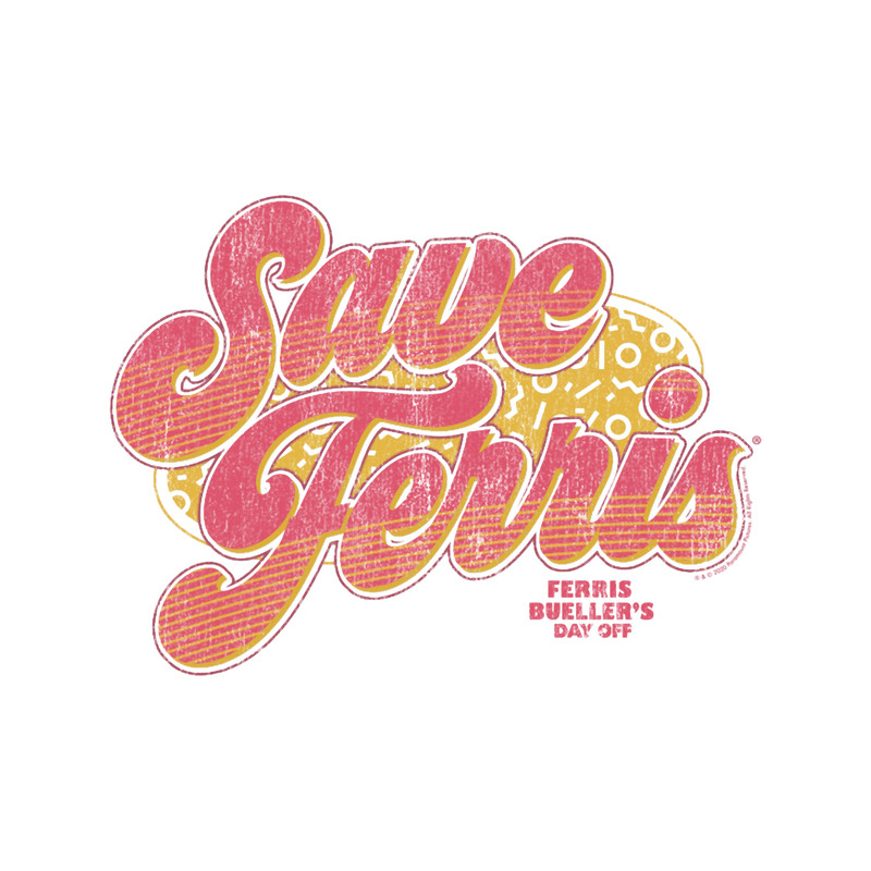 Ferris Bueller_s Day Off Save Ferris Distressed Bubble Text.png