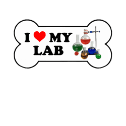 i love my lab science bumper