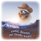rootin shootin but mostly tootin cowboy raccoon word art.png