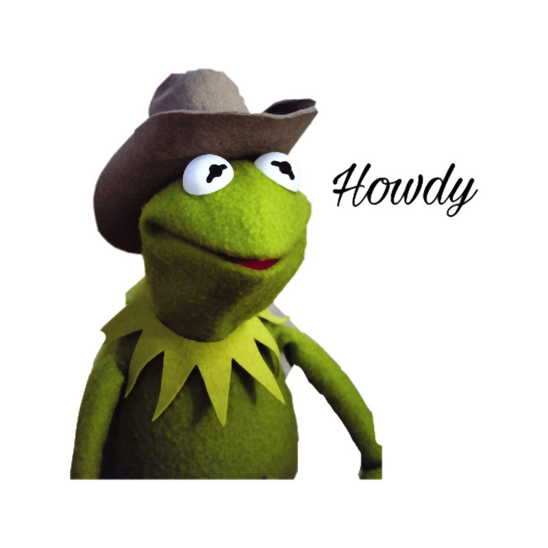 Kermit the Frog Cowboy Howdy Meme Reaction .png