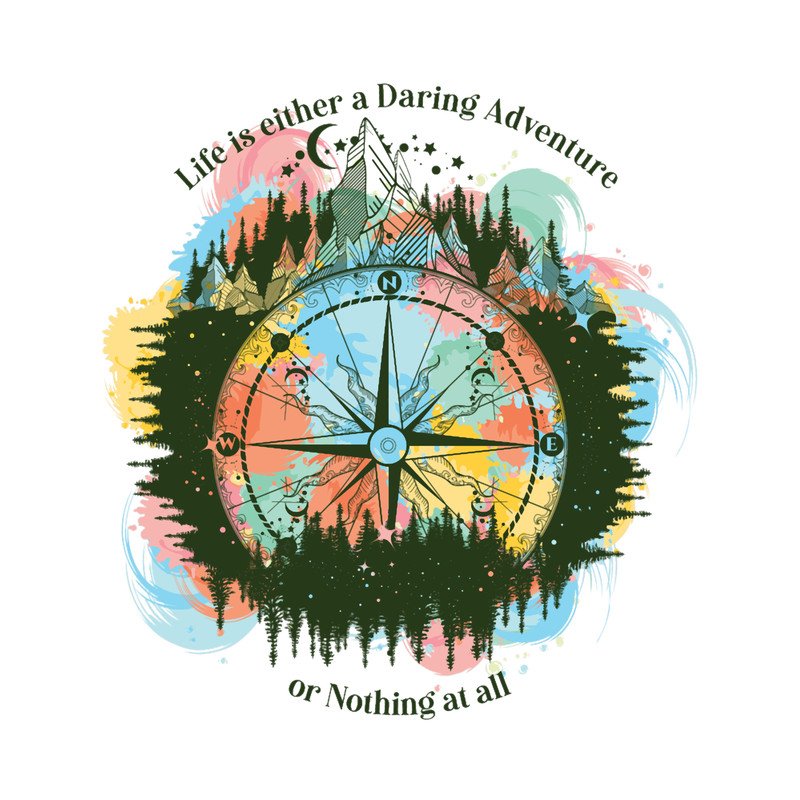 Compass with Adventure Quote from Helen Keller.png