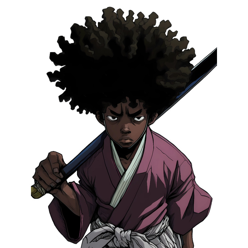 AI generated art, Mike street samurai Premium .png