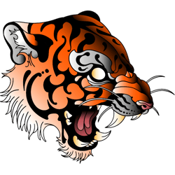 tiger tattoo old school neo traditional